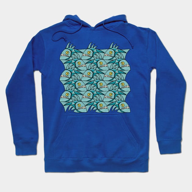 Escher fish pattern II Hoodie by Maxsomma